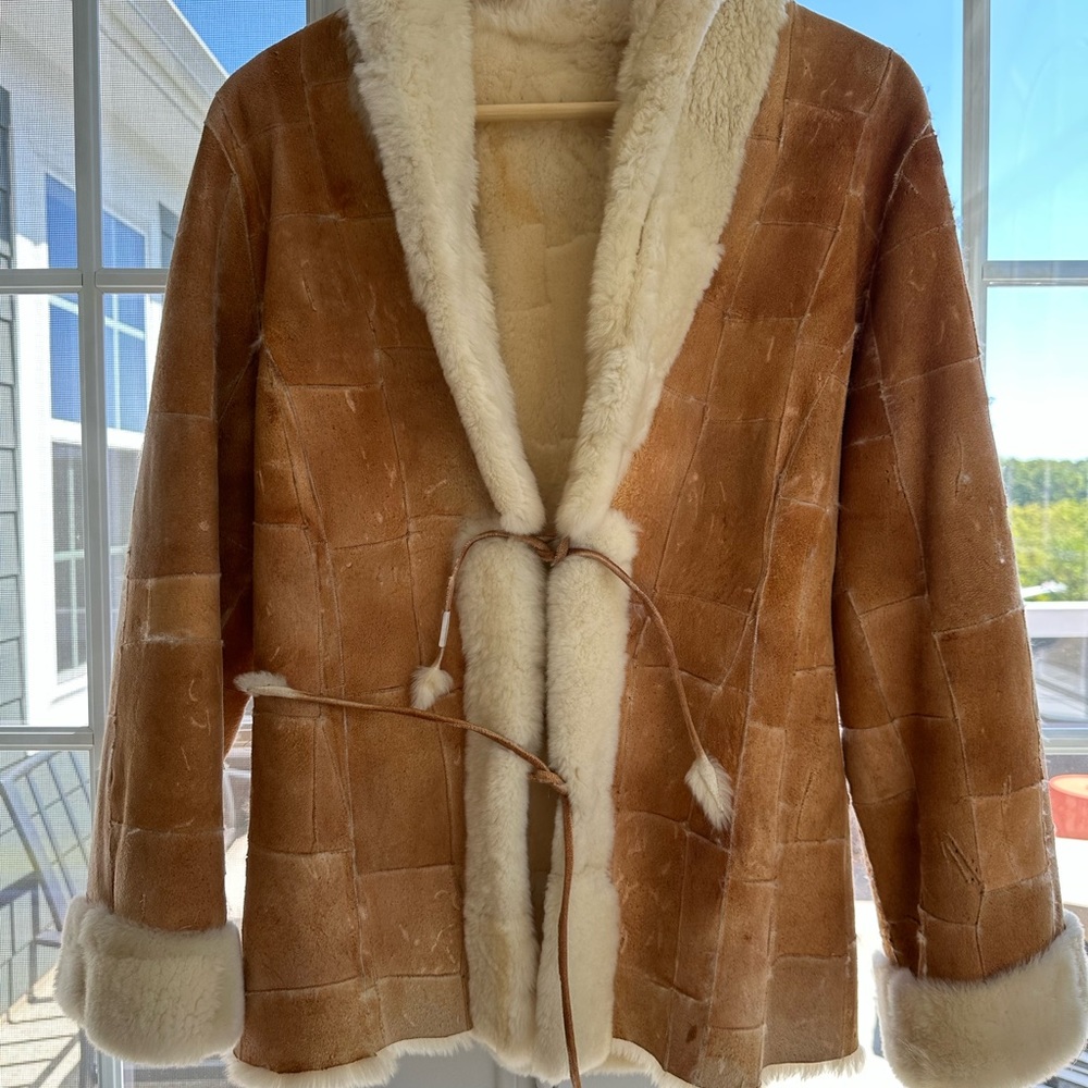 Brown Shearling Leather Jacket